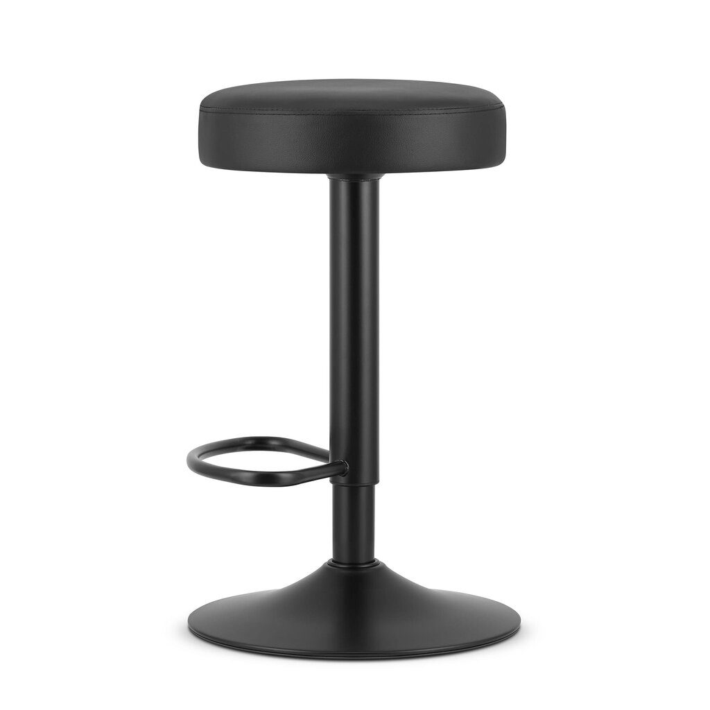 Bāra-pusbāra krēsls Rojst, mākslīgā āda, melns cena un informācija | Virtuves un ēdamistabas krēsli | 220.lv