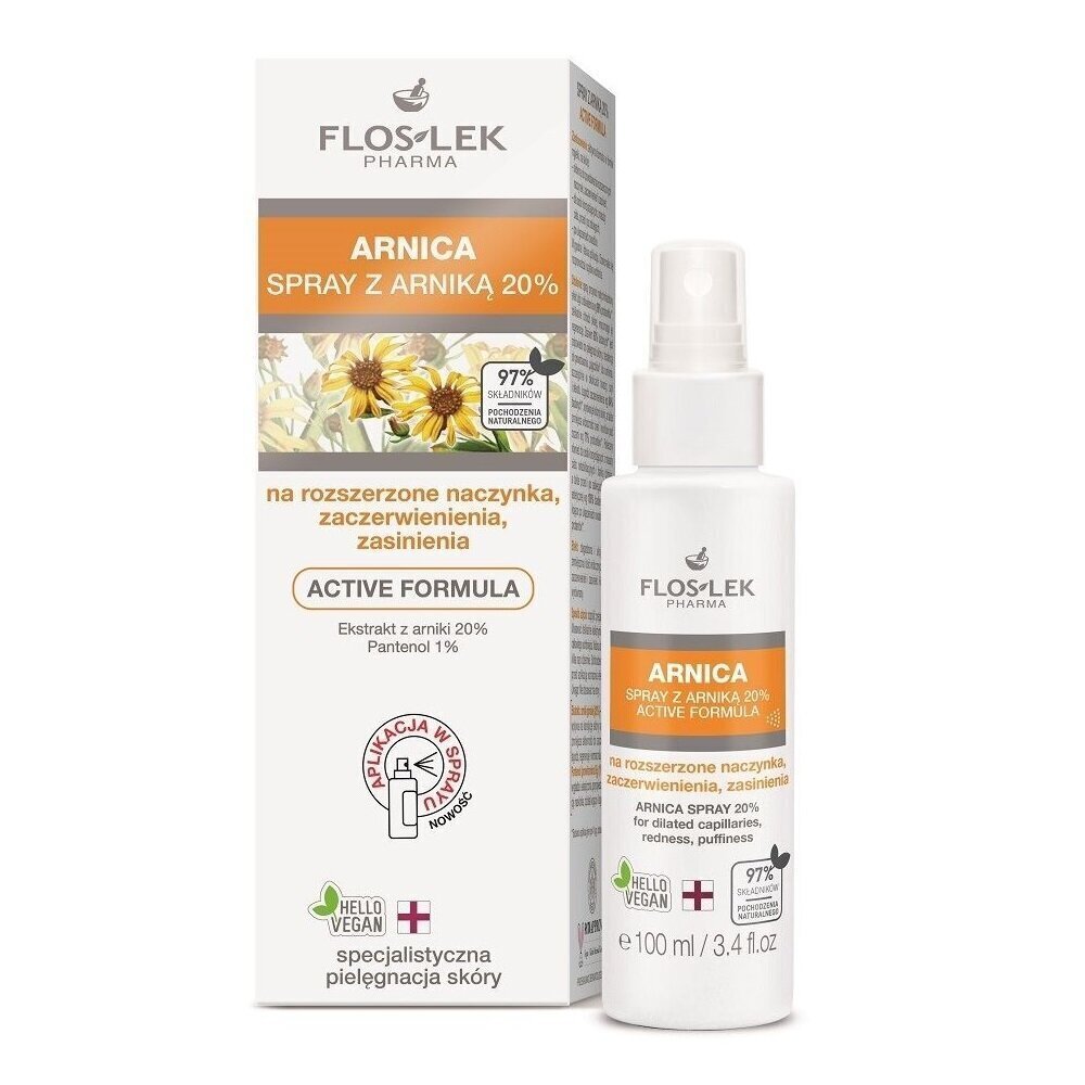 Sejas sprejs Floslek Pharma Arnica 100 ml цена и информация | Serumi sejai, eļļas | 220.lv