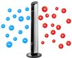 Ventilatora kolonna, jonizācija, melna, atjaunināts modelis. cena un informācija | Ventilatori | 220.lv