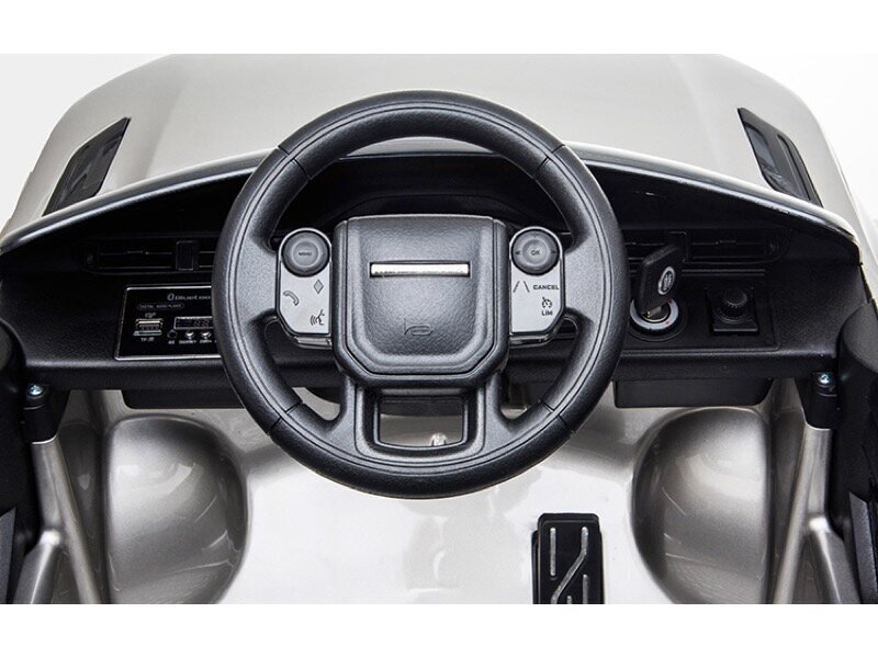 Vienvietīgs Land Rover, Range Rover Evoque 12v ar mūzikas moduli, sarkans lakots цена и информация | Bērnu elektroauto | 220.lv