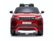 Vienvietīgs Land Rover, Range Rover Evoque 12v ar mūzikas moduli, sarkans lakots цена и информация | Bērnu elektroauto | 220.lv