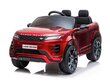 Vienvietīgs Land Rover, Range Rover Evoque 12v ar mūzikas moduli, sarkans lakots cena un informācija | Bērnu elektroauto | 220.lv