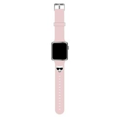 KLAWLOKHK Karl Lagerfeld Karl Head PU Watch Strap for Apple Watch 42/44mm Black цена и информация | Аксессуары для смарт-часов и браслетов | 220.lv