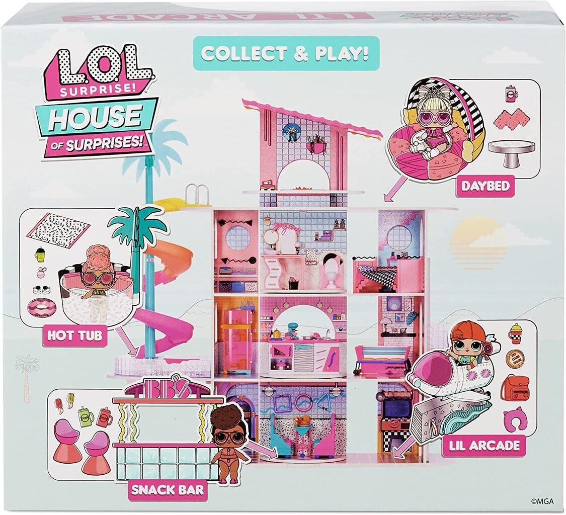 Lelle + mēbeļu komplekts! LOL Surprise! OMG House of Surprises Series 5 - LIL Arcade цена и информация | Rotaļlietas meitenēm | 220.lv