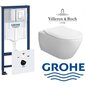 Zemapmetuma rāmja Grohe Rapid SL (5 in 1) WC 38827000 un tualetes poda Villeroy & Boch Subway 2.0 DirectFlush komplekts cena un informācija | Tualetes podi | 220.lv
