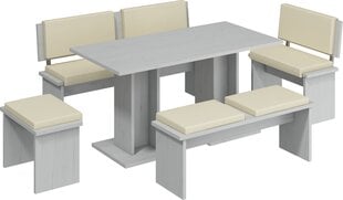 Комплект для столовой Bond, белый/кремовый цена и информация | Комплекты мебели для столовой | 220.lv