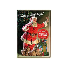 Metāla pastkarte 10x14.5 cm / Coca-Cola Happy Holidays cena un informācija | Interjera priekšmeti | 220.lv