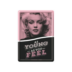 Nostalgic Art Открытка из металла 10х14,5см / Marilyn As Young as You Feel цена и информация | Детали интерьера | 220.lv