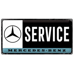 Metāla plāksne 25x50 cm / Mercedes-Benz - Service cena un informācija | Interjera priekšmeti | 220.lv