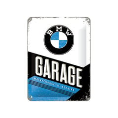 Металлическая пластина 15x20 см / BMW Garage цена и информация | Декоры для сада | 220.lv
