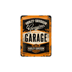 Metāla plāksne 15x20 cm / Harley-Davidson Garage cena un informācija | Interjera priekšmeti | 220.lv
