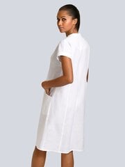 Lina kleita sievietēm Alba Moda 101-254, balta cena un informācija | Kleitas | 220.lv