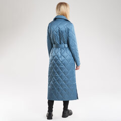 Длинное стеганое пальто, синее цена и информация | Женские пальто | 220.lv