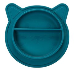 Smiki silikona šķīvis ar lipīgu apakšu Kaķis, 6 mēn+, tumši zils cena un informācija | Bērnu trauki, piena uzglabāšanas trauciņi un piederumi | 220.lv