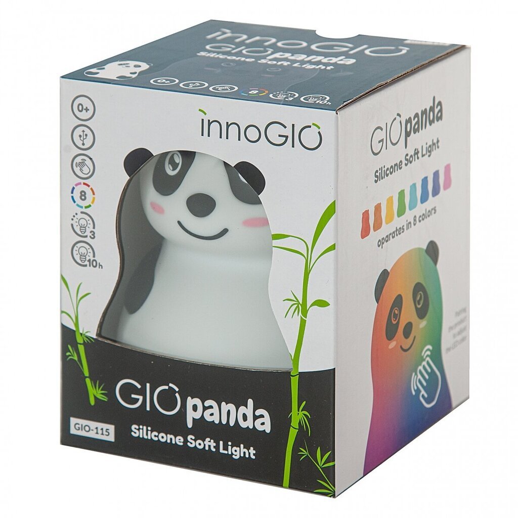 Nakts silikona lampa "Panda", INNOGIO cena un informācija | Bērnu drošības preces | 220.lv