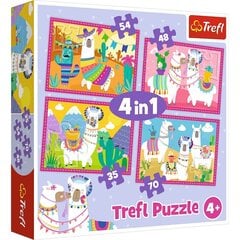 Puzles TREFL | 4In1 puzzle, Lama atvaļinājumā цена и информация | Пазлы | 220.lv