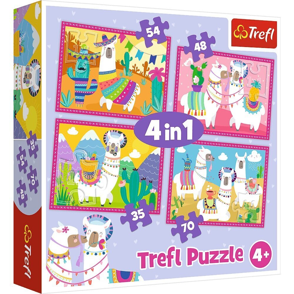 Puzles TREFL | 4In1 puzzle, Lama atvaļinājumā cena un informācija | Puzles, 3D puzles | 220.lv