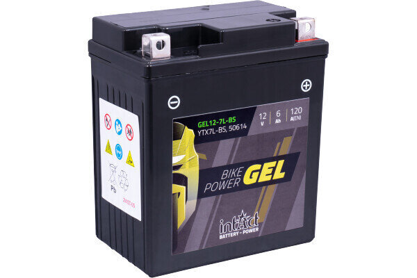 Akumulators motocikliem intAct Battery-Power GEL YTX7L-BS 12V 6Ah c20 120A cena un informācija | Moto akumulatori | 220.lv