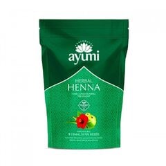Растительная маска для волос Henna с 9 гималайскими травами, Ayumi, 150 г цена и информация | Распылите крем-спрей на волосы на расстоянии 20-25 см, расчешите их расческой. | 220.lv