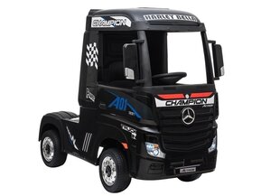 Детский электромобиль-грузовик Mercedes Actros, черный лакированный цена и информация | Электромобили для детей | 220.lv
