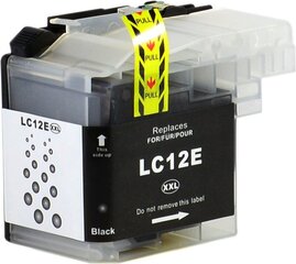 Brother LC-12EBK LC12EBK tintes kasetne Dofe saderīga, melna cena un informācija | Tintes kārtridži | 220.lv