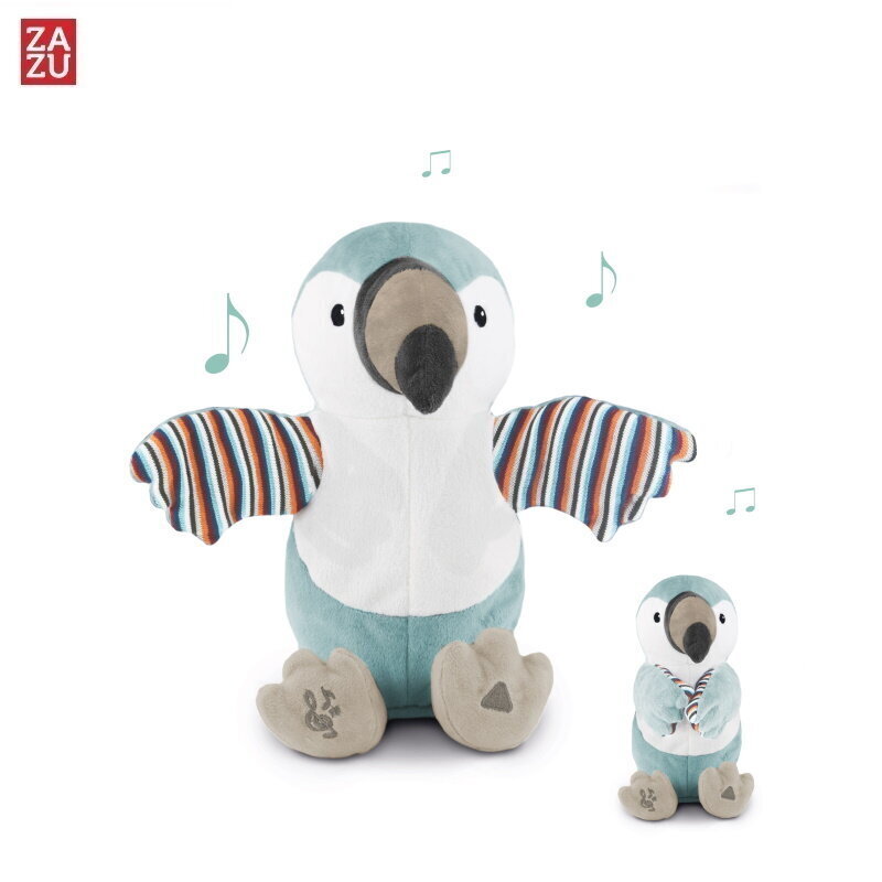 Zazu Timo Tukāns - Mīksta rotaļlieta, kas dzied dziesmas un sit plaukstas bērniem no 0+ gadiem cena un informācija | Rotaļlietas zīdaiņiem | 220.lv
