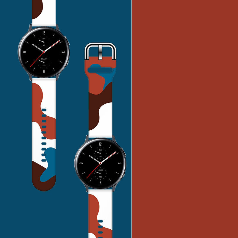 Strap Moro rezerves siksniņa Samsung Galaxy Watch 46 mm, aproce Camo - 8, melna цена и информация | Viedpulksteņu un viedo aproču aksesuāri | 220.lv
