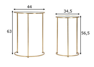 Комплект 2-х столиков Glam 43, золотистого цвета цена и информация | Журнальные столики | 220.lv