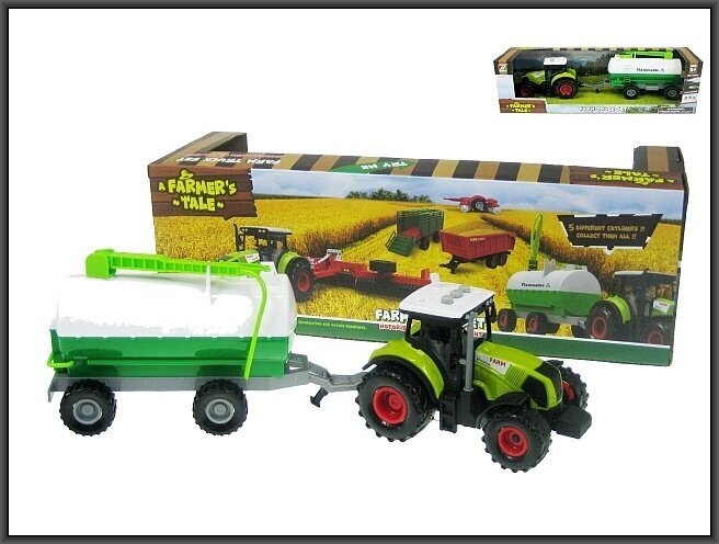Traktors ar piekabi (ar gaismu, skaņu) cena un informācija | Rotaļlietas zēniem | 220.lv