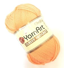 Adīšanas diegi YarnArt Classy Crochet oranžā krāsā 4326 cena un informācija | Adīšana | 220.lv