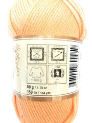 Adīšanas diegi YarnArt Classy Crochet oranžā krāsā 4326 cena un informācija | Adīšana | 220.lv