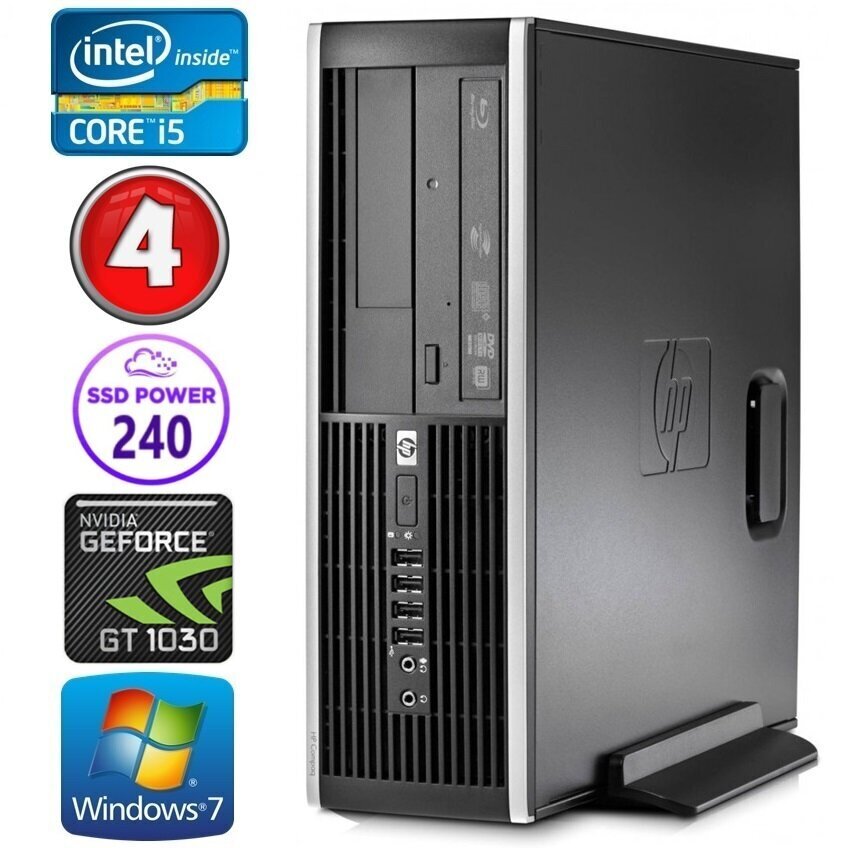 HP 8100 Elite SFF i5-750 4GB 240SSD GT1030 2GB DVD WIN7Pro [refurbished] цена и информация | Stacionārie datori | 220.lv