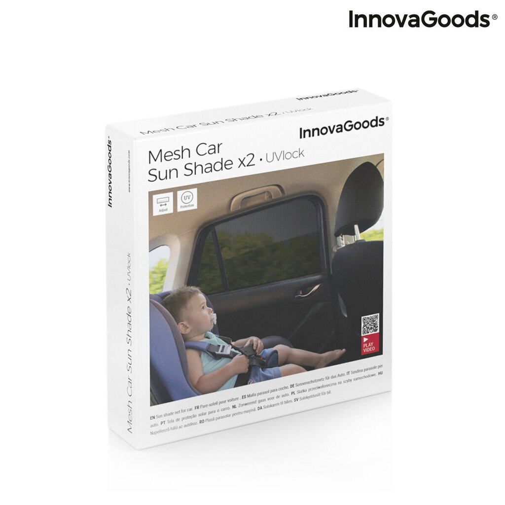 Auto saules žalūzijas InnovaGoods UVlock, 2 gab. cena un informācija | Auto piederumi | 220.lv