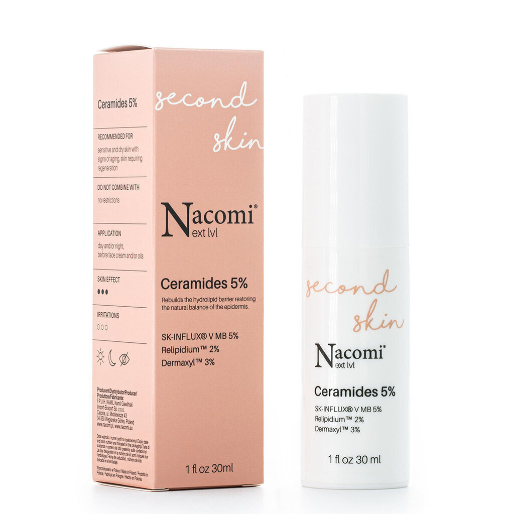 Sejas serums Nacomi Next Level Ceramides 5% 30 ml cena un informācija | Serumi sejai, eļļas | 220.lv