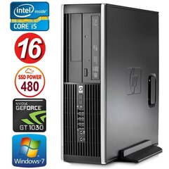 HP 8100 Elite SFF i5-750 16GB 480SSD GT1030 2GB DVD WIN7Pro [refurbished] цена и информация | Стационарные компьютеры | 220.lv