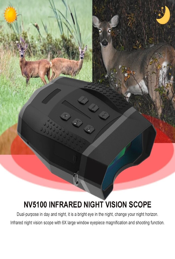 Nakts redzamības binoklis NV5100 цена и информация | Binokļi | 220.lv