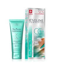 CC sejas krēms Eveline Face Therapy SOS 8in1 30 ml cena un informācija | Sejas krēmi | 220.lv