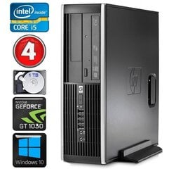 Стационарный компьютер HP 8100 Elite SFF i5-750 4GB 1TB GT1030 2GB DVD WIN10 [refurbished] цена и информация | Стационарные компьютеры | 220.lv