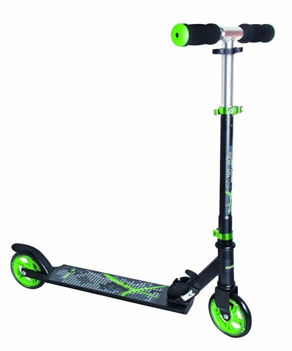 Muuwmi Aluminium Scooter skrejritenis 125 mm, melns/zaļš! cena un informācija | Skrejriteņi | 220.lv