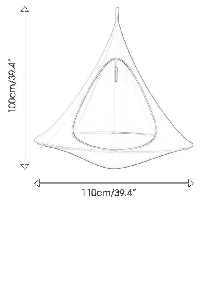 100 * 110 cm Viegls pārnēsājams neilona šūpuļtīkls cena un informācija | Šūpuļtīkli | 220.lv