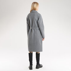 Шерстяное классическое пальто, серое цена и информация | Женские пальто | 220.lv