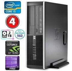 HP 8100 Elite SFF i5-750 4GB 960SSD+2TB GT1030 2GB DVD WIN10Pro [refurbished] cena un informācija | Stacionārie datori | 220.lv