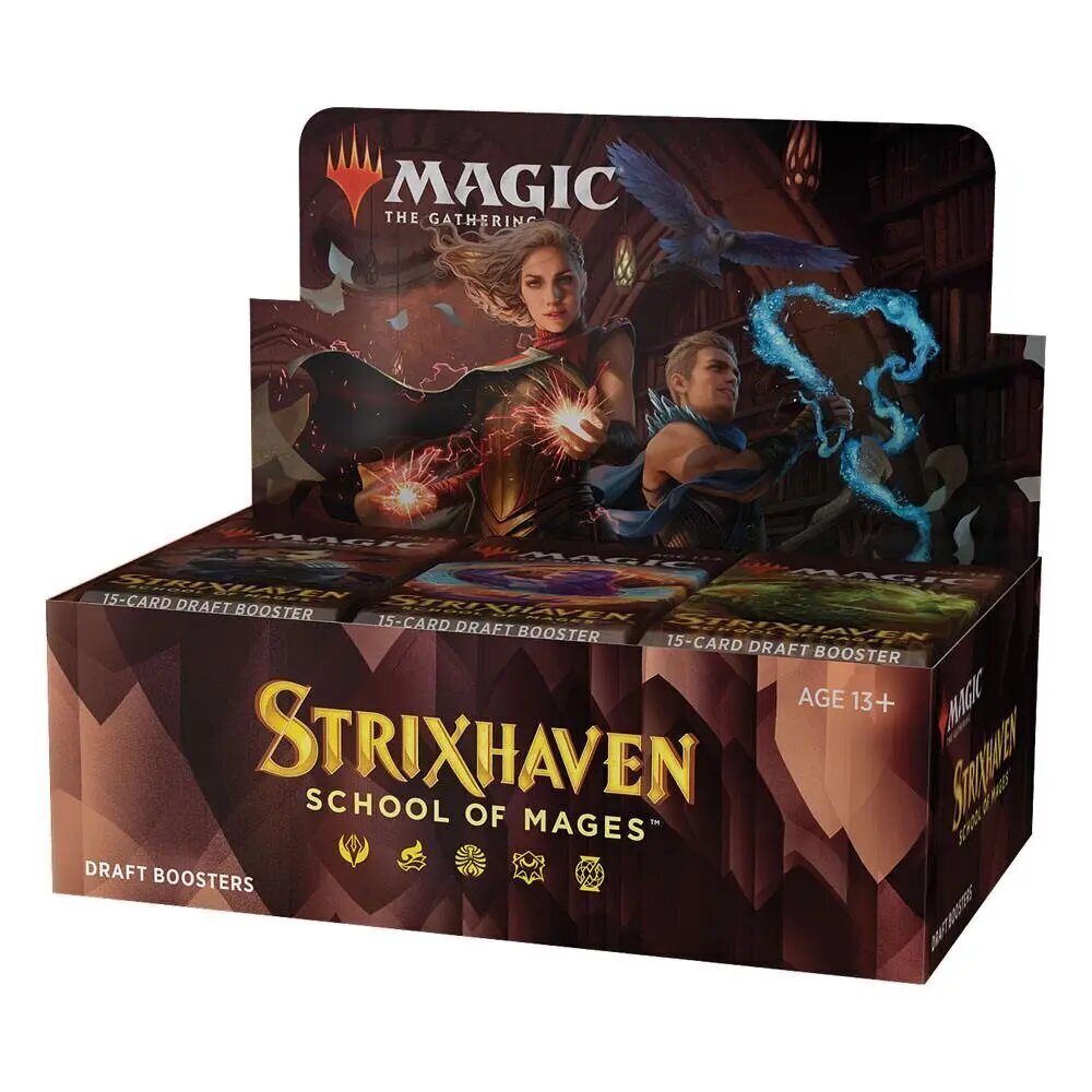 Kāršu spēļu komplekts Magic the Gathering Strixhaven: School of Mages Draft Booster Display (36) angļu val. cena un informācija | Galda spēles | 220.lv