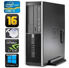 HP 8100 Elite SFF i5-750 16GB 1TB GT1030 2GB DVD WIN10 [refurbished] цена и информация | Стационарные компьютеры | 220.lv