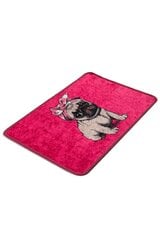 Asir vannas paklājiņš Pink Pug, 40x60 cm cena un informācija | Vannas istabas aksesuāri | 220.lv