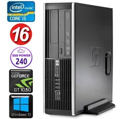 HP 8100 Elite SFF i5-750 16GB 240SSD GT1030 2GB DVD WIN10 [refurbished] цена и информация | Стационарные компьютеры | 220.lv