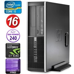 Стационарный компьютер HP 8100 Elite SFF i5-750 16GB 240SSD GT1030 2GB DVD WIN10Pro [refurbished] цена и информация | Стационарные компьютеры | 220.lv