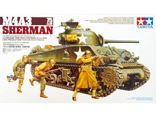 Tamiya - U.S. Medium Tank M4A3 Sherman 75mm Gun, 1/35, 35250 cena un informācija | Konstruktori | 220.lv