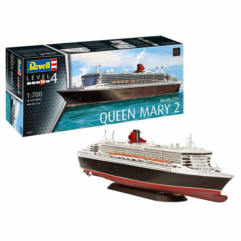 Revell - Queen Mary 2, 1/700, 05231 cena un informācija | Konstruktori | 220.lv