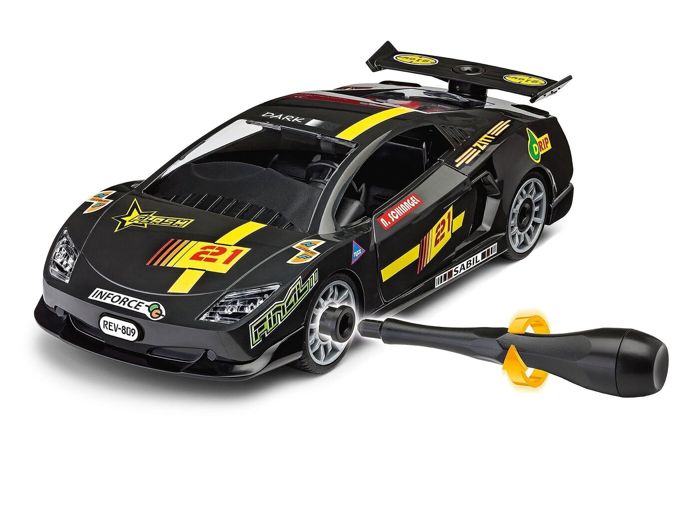 Revell - First Construction Race Car Black, 1/20, 00923 cena un informācija | Konstruktori | 220.lv